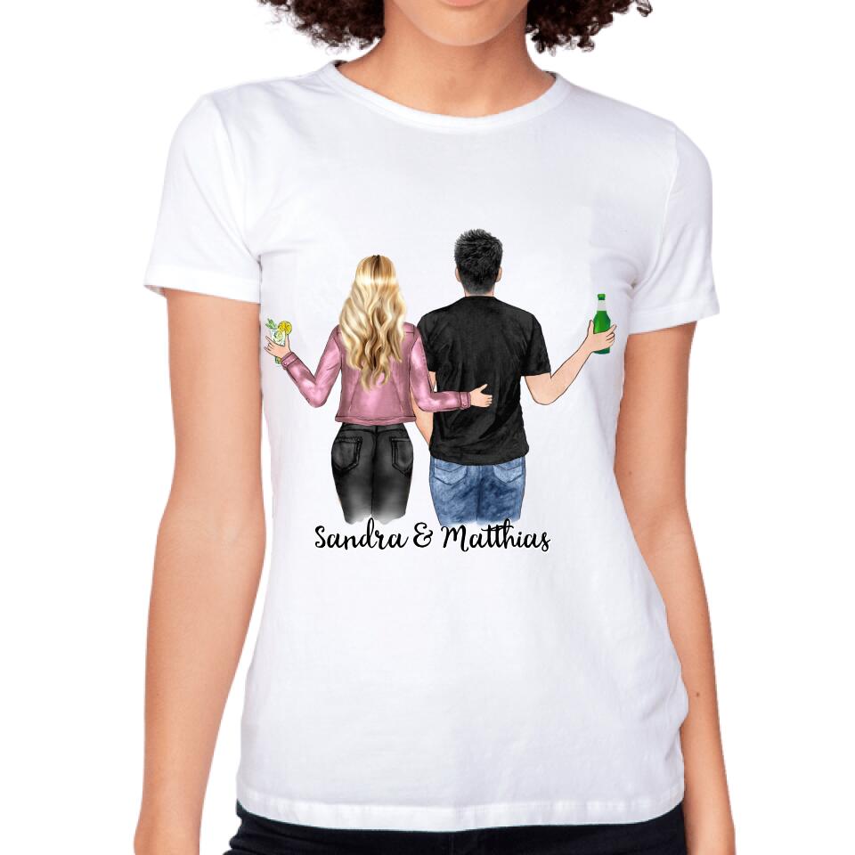 Pärchen T-Shirt - Personalisiert - F03