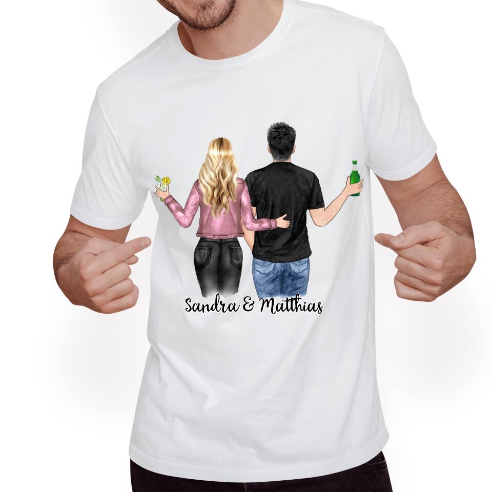 Pärchen T-Shirt - Personalisiert - F03