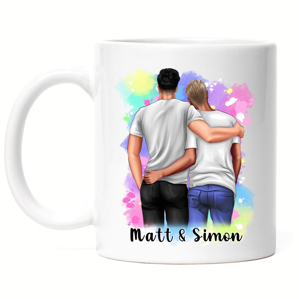 Schwules Pärchen Tasse - Personalisiert - F20