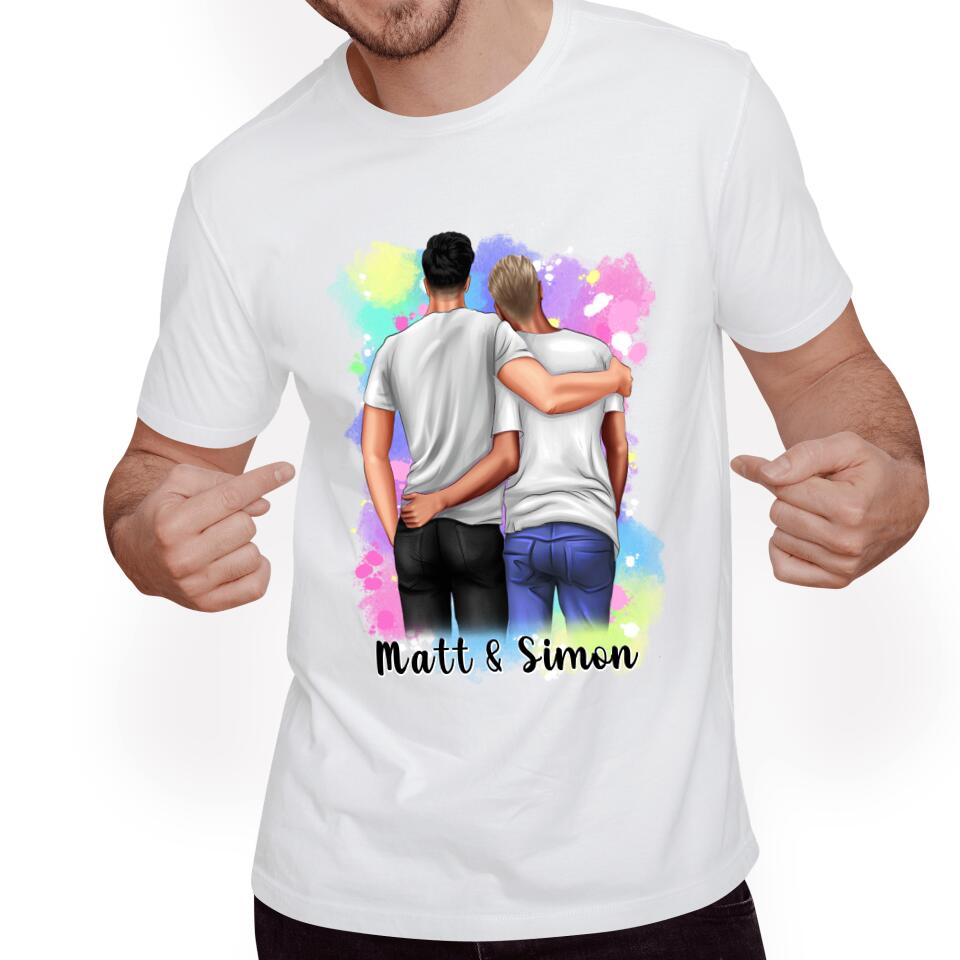 Schwules Pärchen T-Shirt - Personalisiert - F20