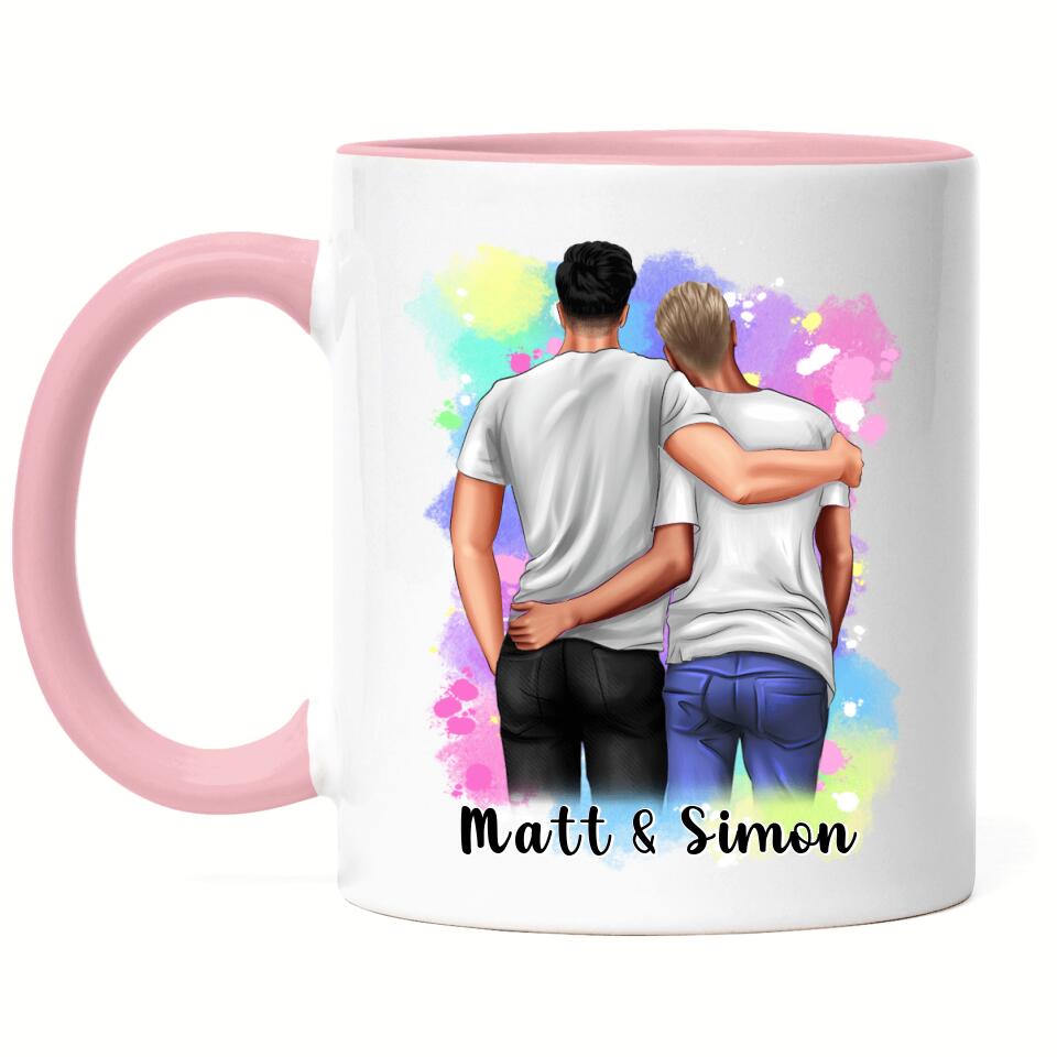 Schwules Pärchen Tasse - Personalisiert - F20