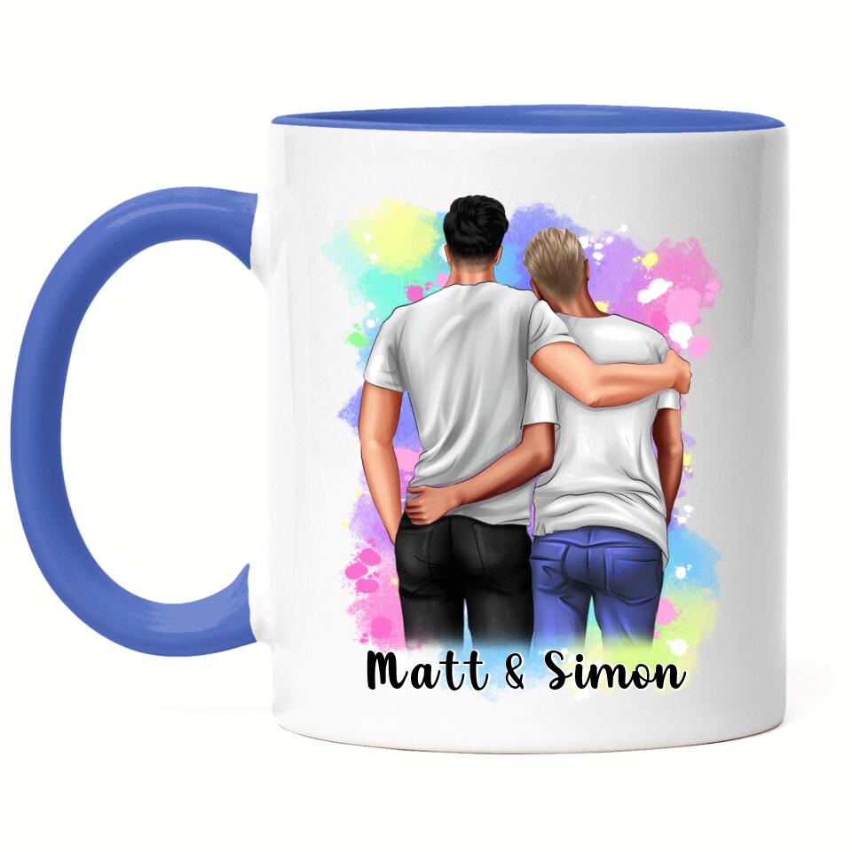 Schwules Pärchen Tasse - Personalisiert - F20