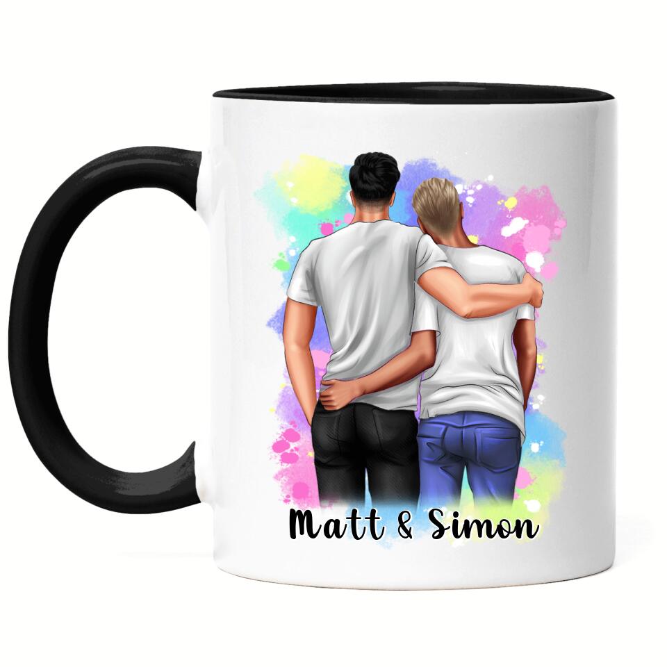 Schwules Pärchen Tasse - Personalisiert - F20