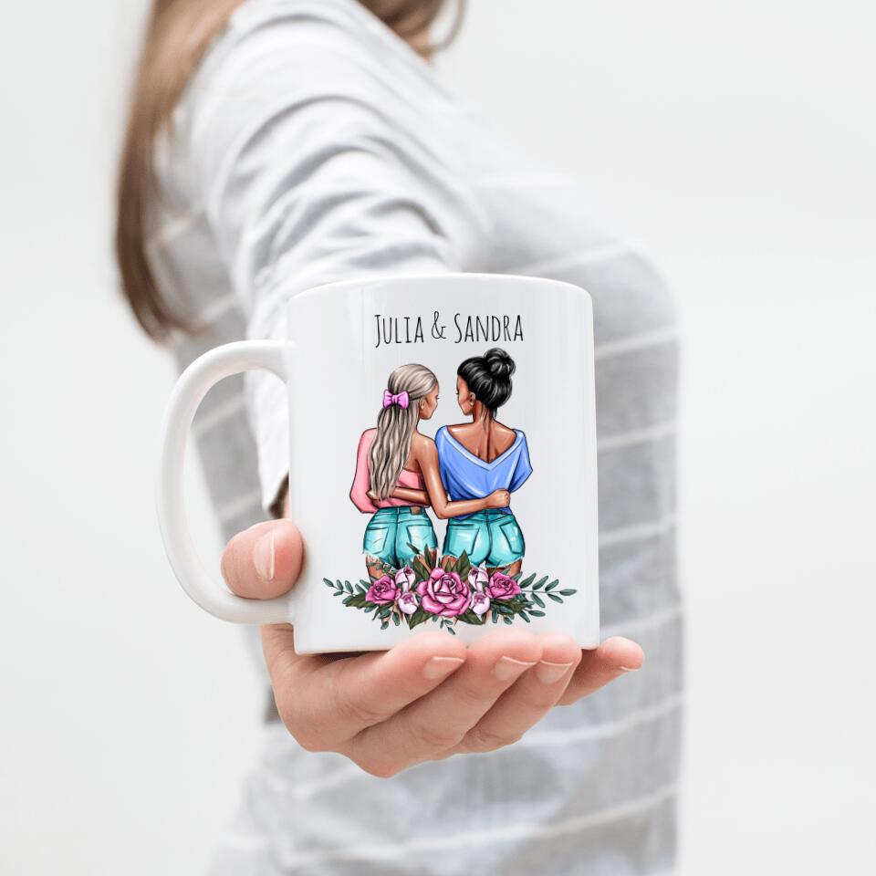 Beste Freundinnen Tasse - Personalisiert - F22