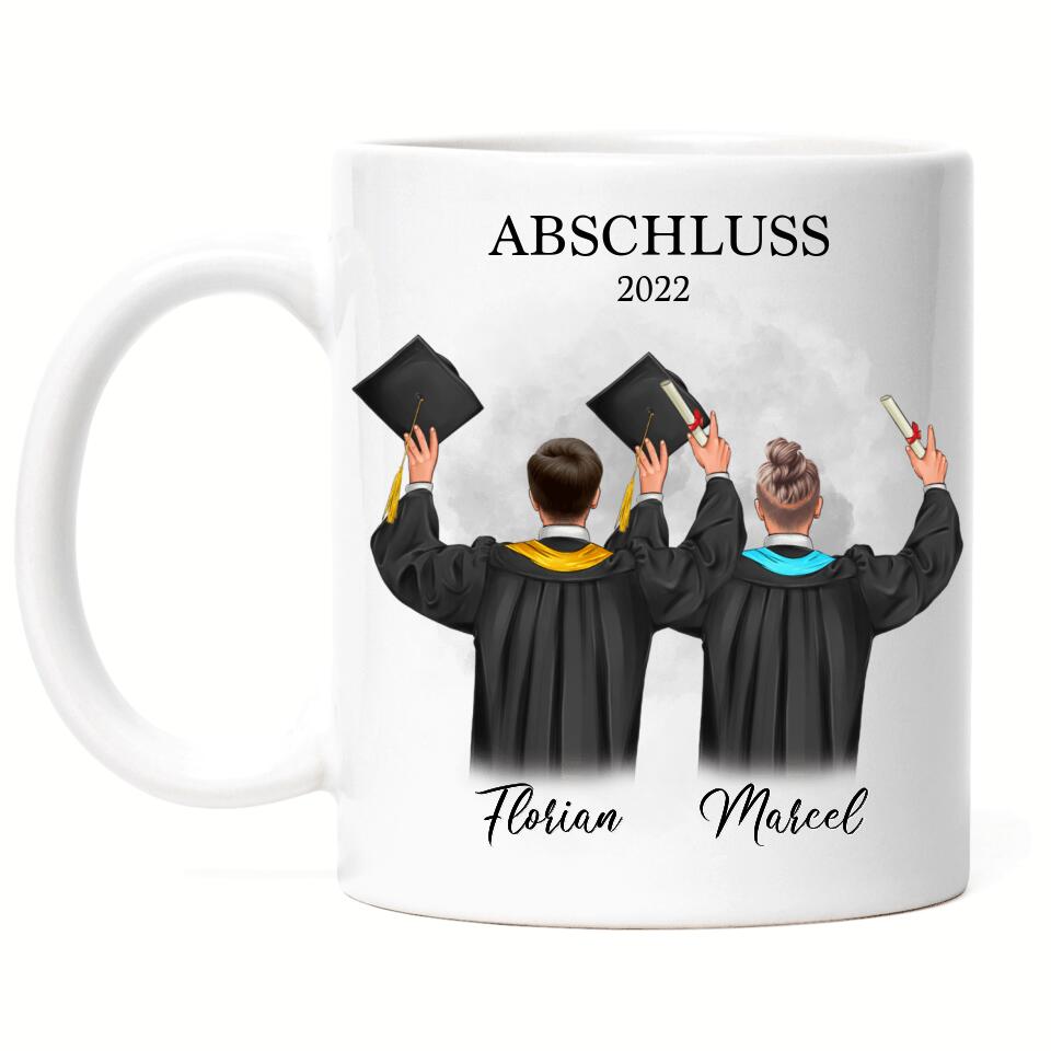 Abschluss Tasse Freunde Mann & Mann - Personalisiert - A25