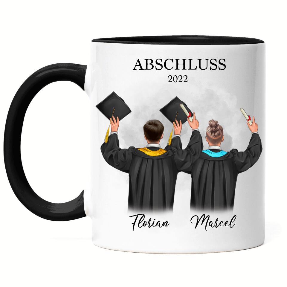 Abschluss Tasse Freunde Mann & Mann - Personalisiert - A25