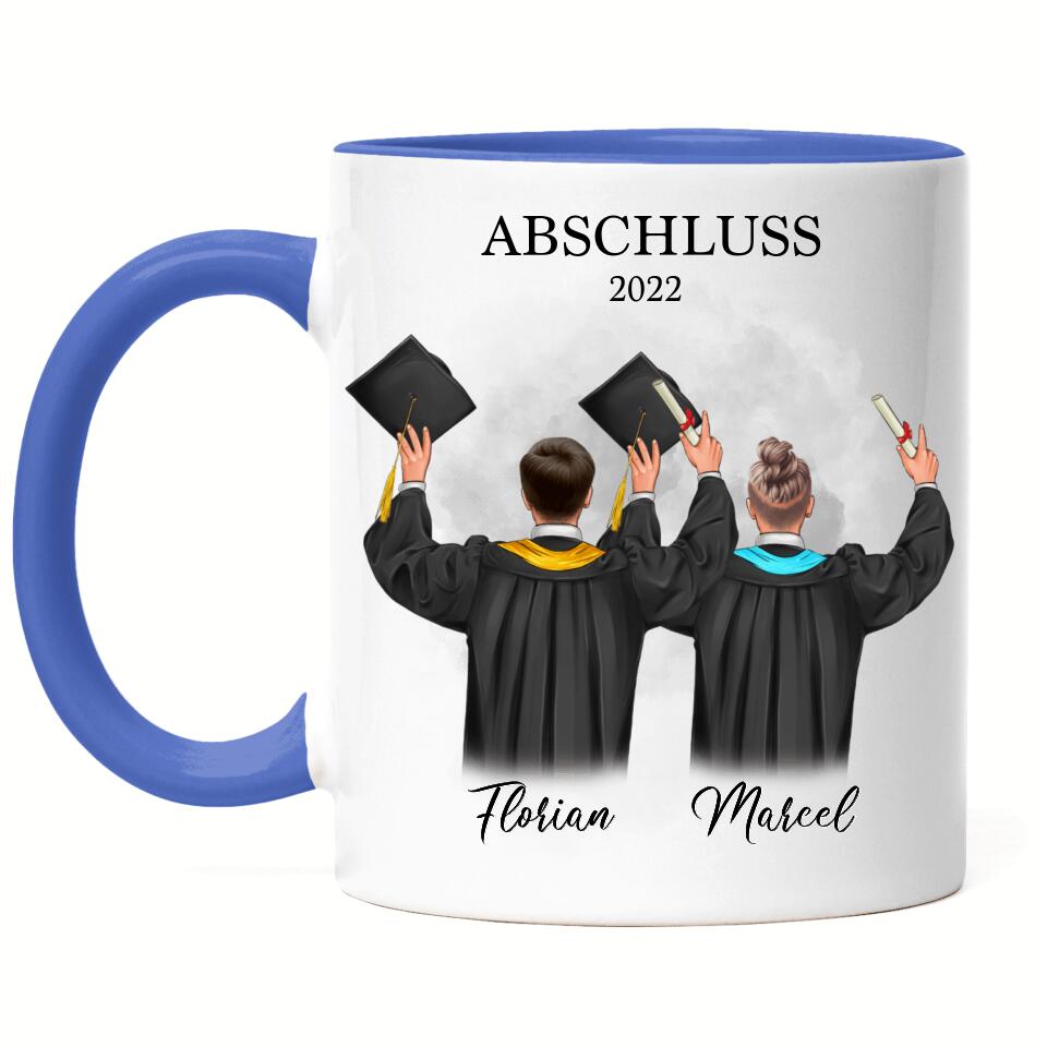 Abschluss Tasse Freunde Mann & Mann - Personalisiert - A25