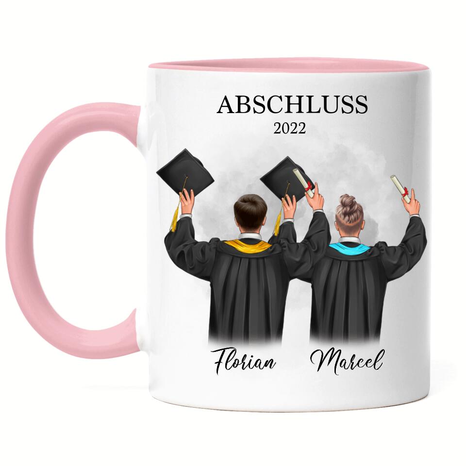 Abschluss Tasse Freunde Mann & Mann - Personalisiert - A25