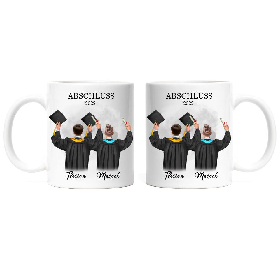 Abschluss Tasse Freunde Mann & Mann - Personalisiert - A25