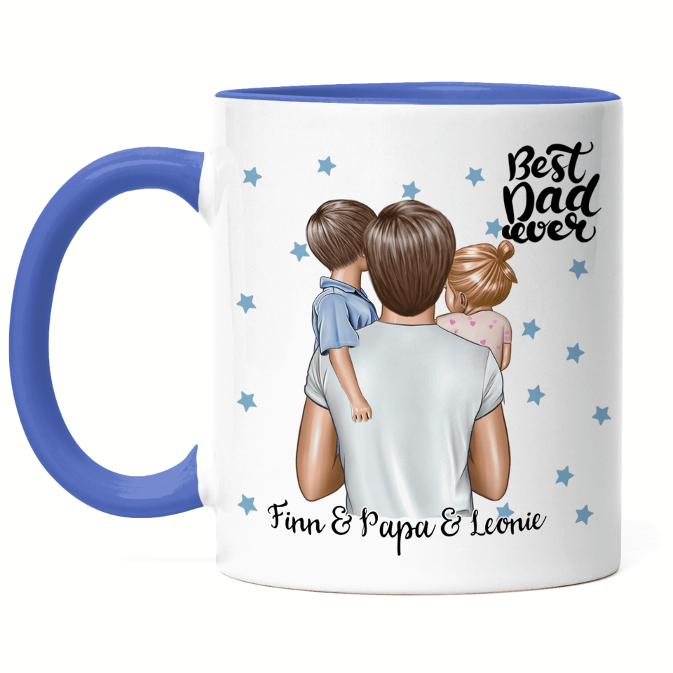 Vater & Kinder Tasse - Personalisiert - V01