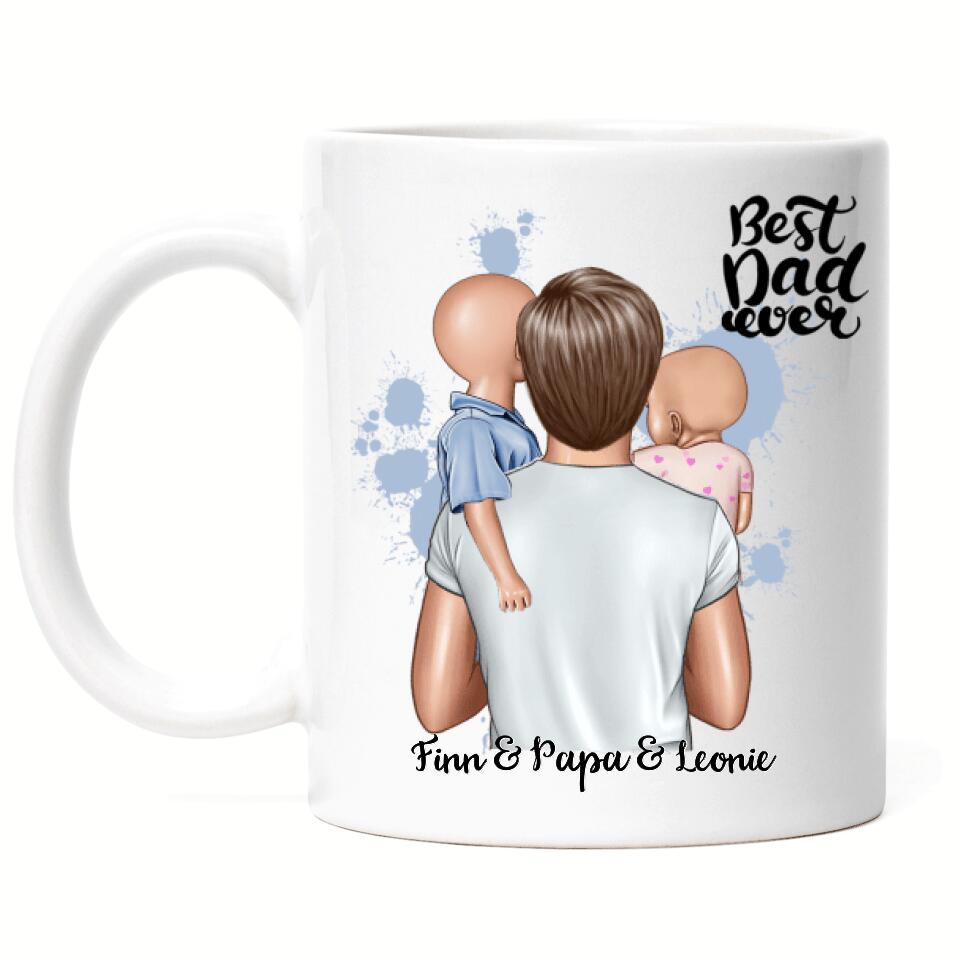 Vater & Kinder Tasse - Personalisiert - V01