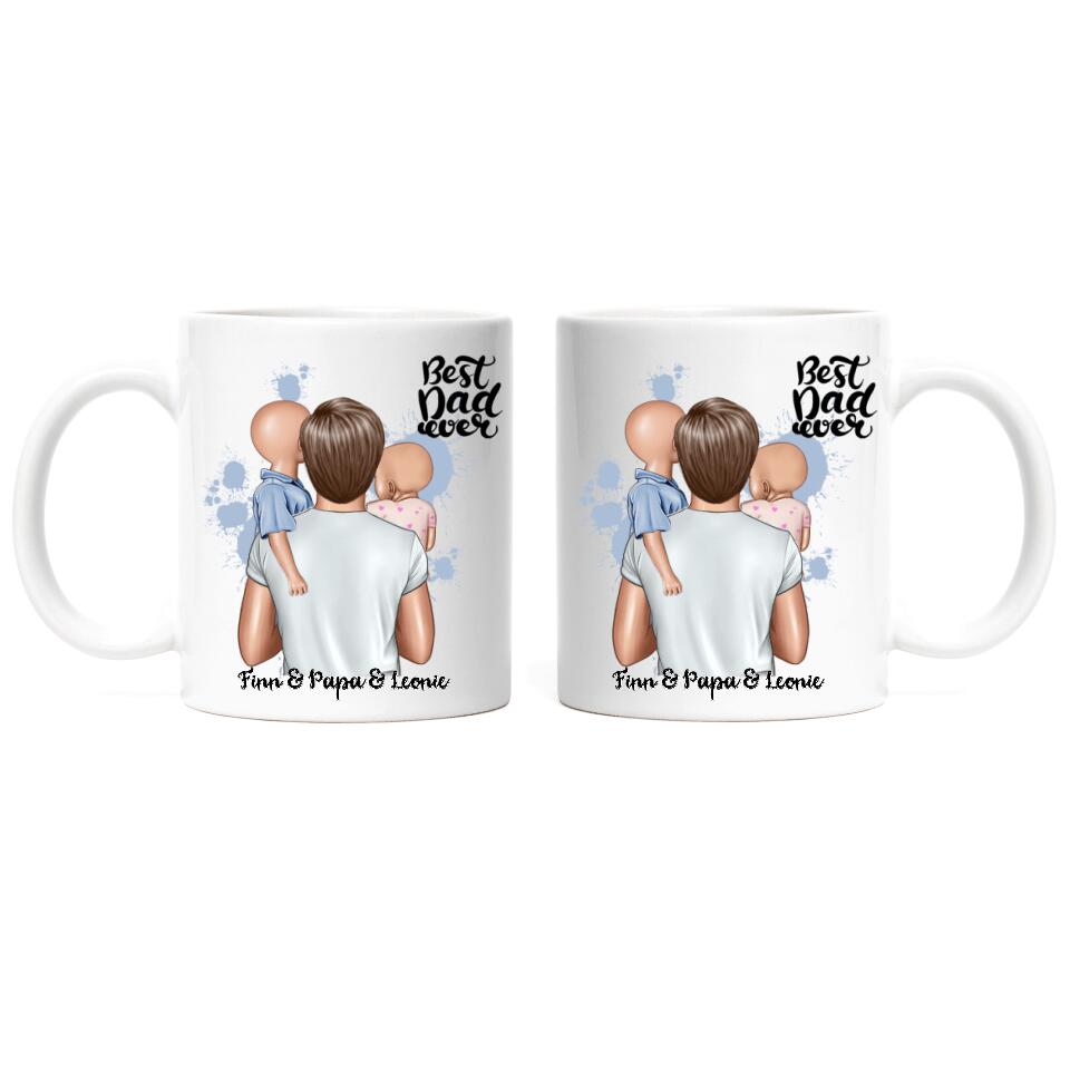 Vater & Kinder Tasse - Personalisiert - V01