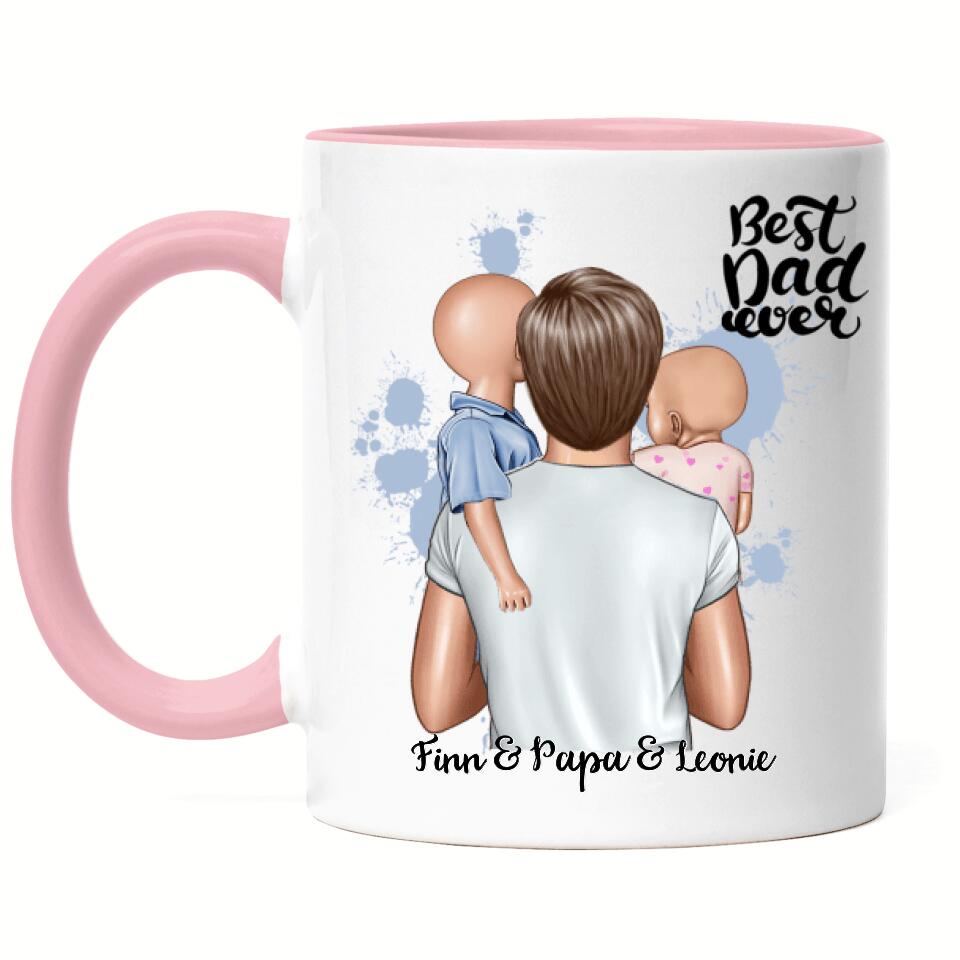 Vater & Kinder Tasse - Personalisiert - V01