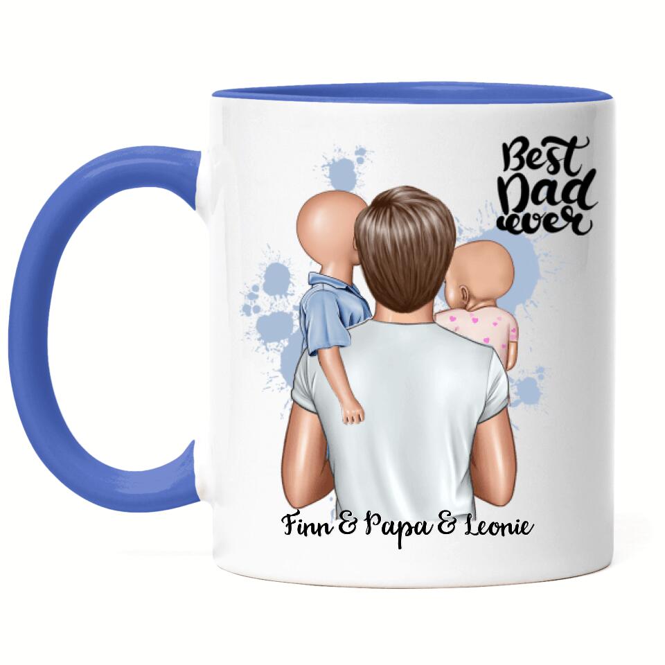 Vater & Kinder Tasse - Personalisiert - V01