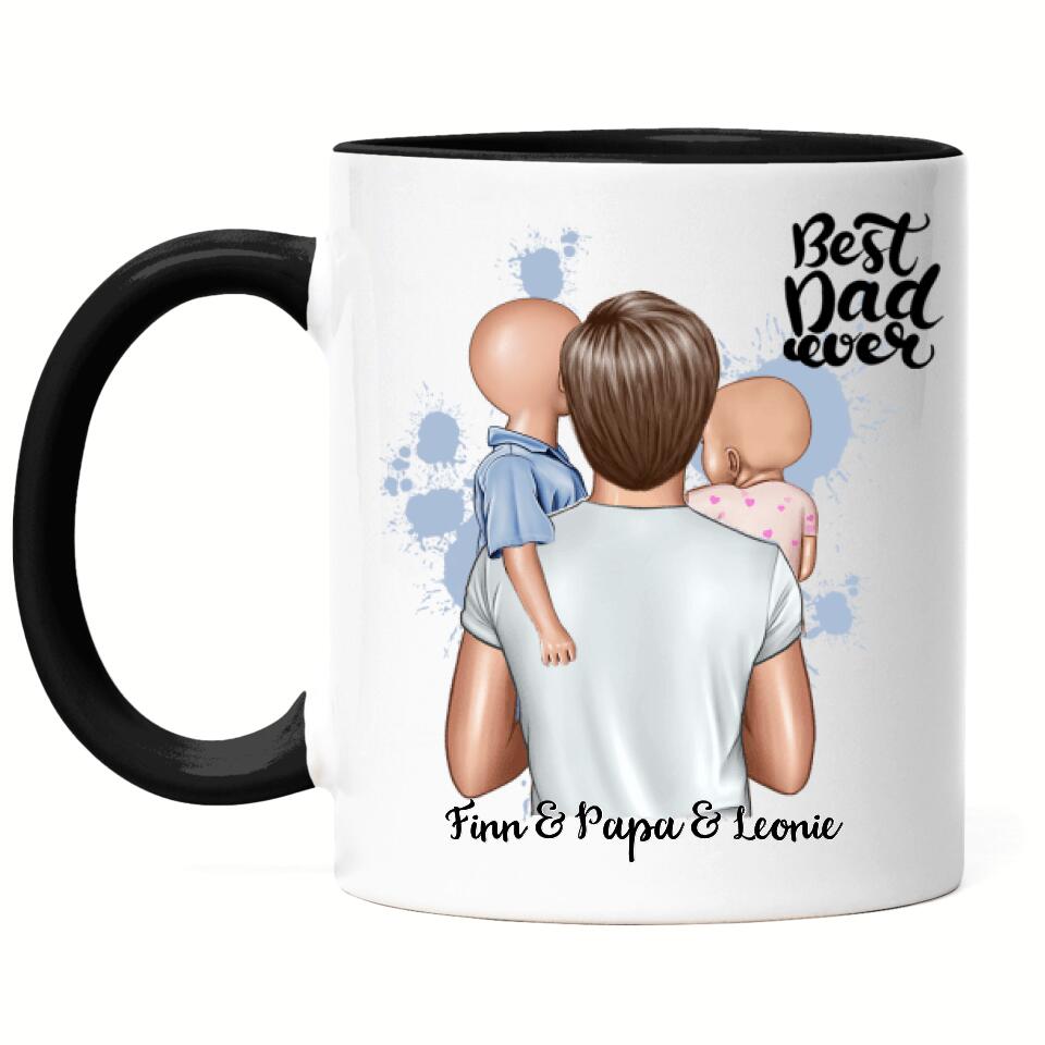 Vater & Kinder Tasse - Personalisiert - V01