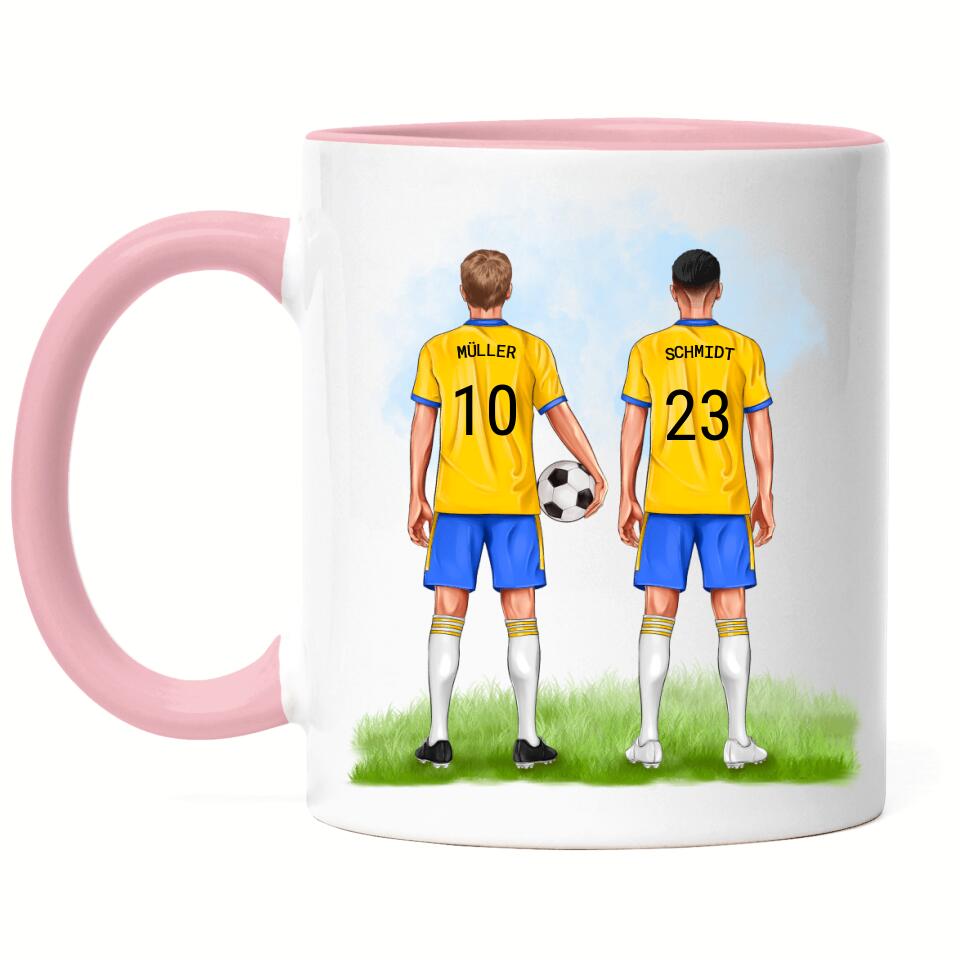 Fußballer Freunde Tasse - Personalisiert - I01