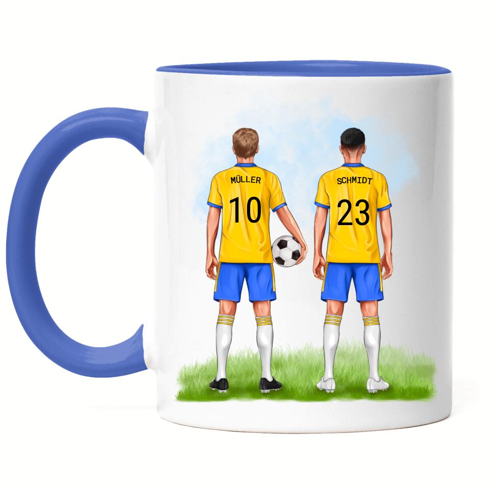 Fußballer Freunde Tasse - Personalisiert - I01