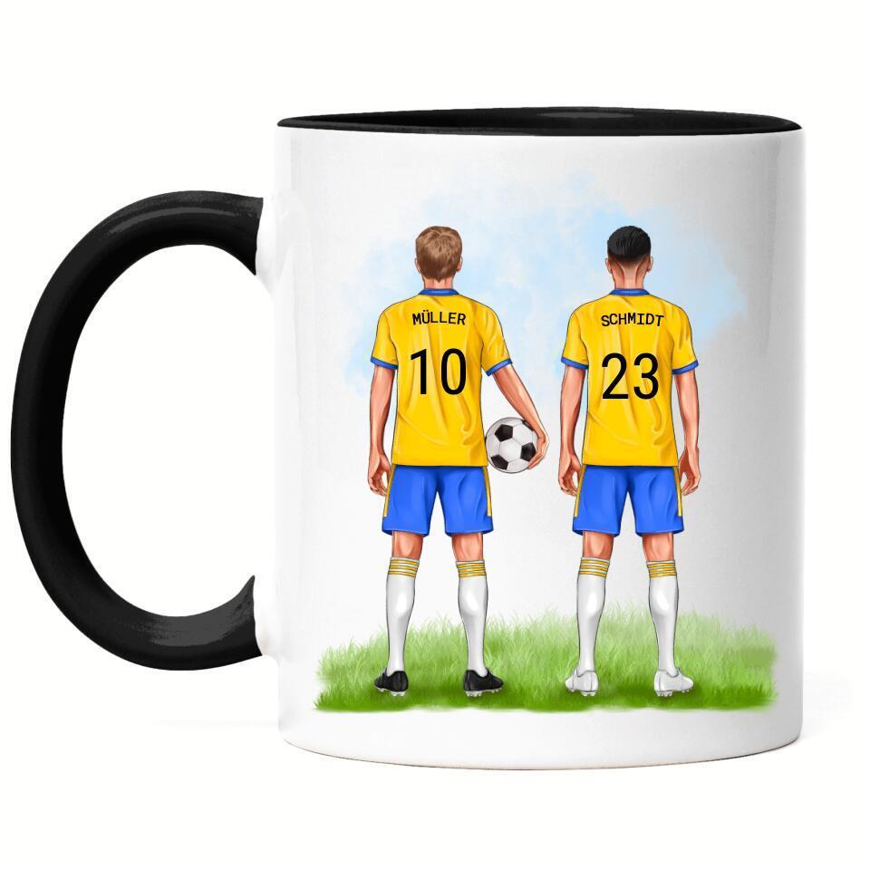 Fußballer Freunde Tasse - Personalisiert - I01