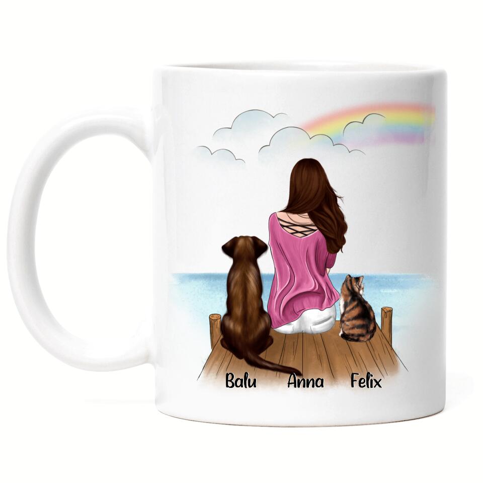 Haustier Tasse Hund und / oder Katze - Personalisiert - P01