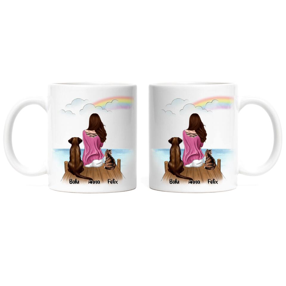 Haustier Tasse Hund und / oder Katze - Personalisiert - P01