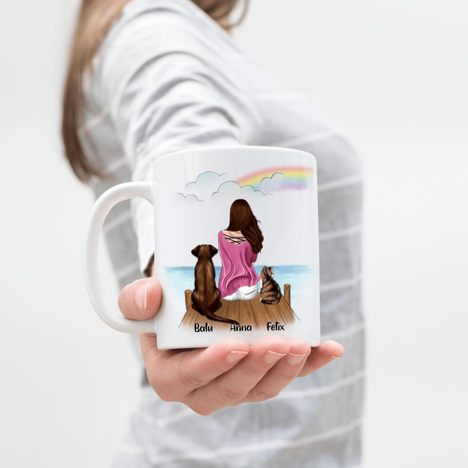 Haustier Tasse Hund und / oder Katze - Personalisiert - P01