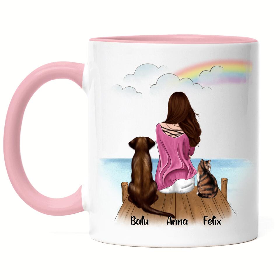 Haustier Tasse Hund und / oder Katze - Personalisiert - P01