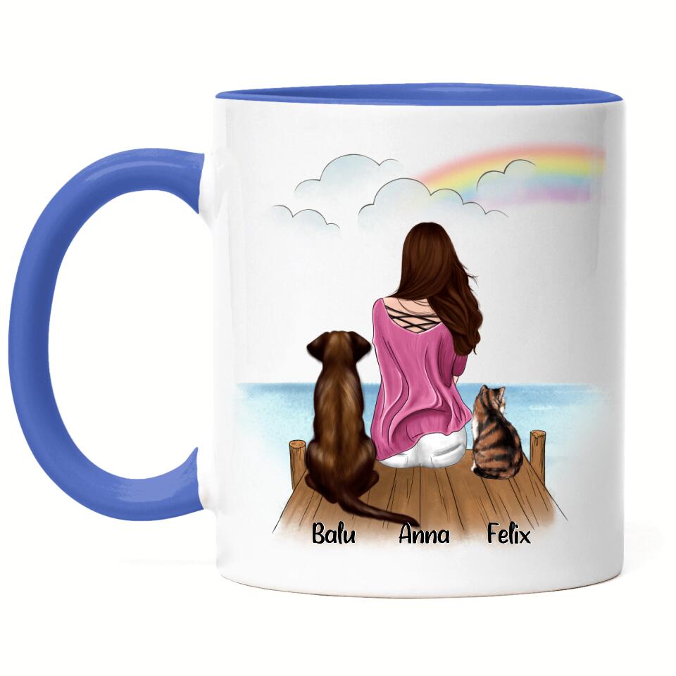 Haustier Tasse Hund und / oder Katze - Personalisiert - P01