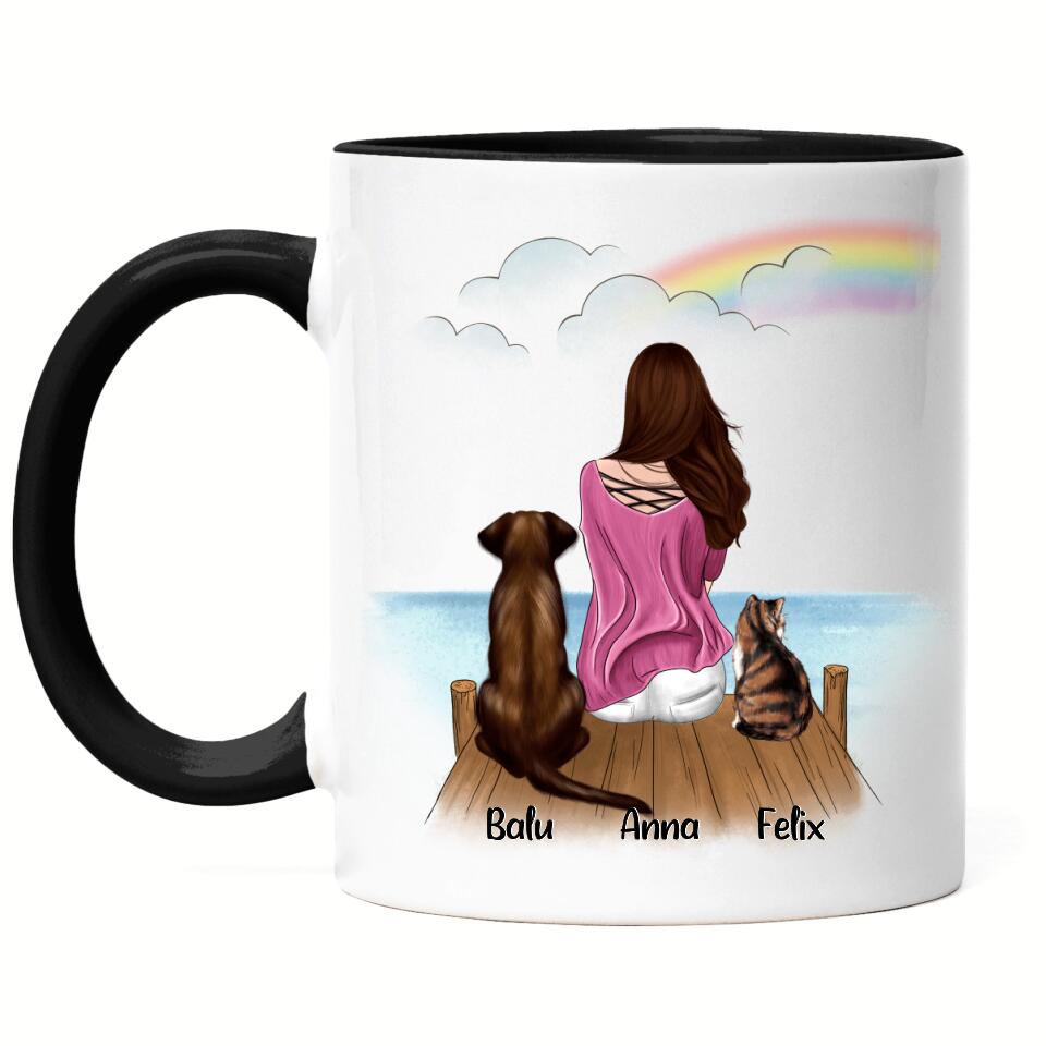 Haustier Tasse Hund und / oder Katze - Personalisiert - P01