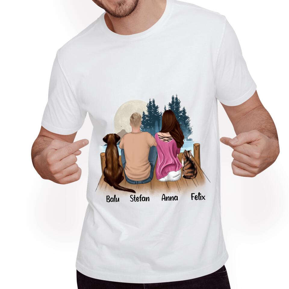 Pärchen Haustier T-Shirt Hund und / oder Katze -  P04