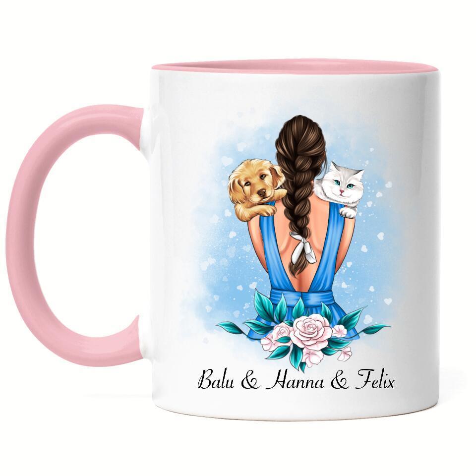 Haustier Tasse Hund und / oder Katze - Personalisiert - P10