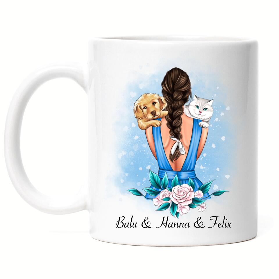 Haustier Tasse Hund und / oder Katze - Personalisiert - P10