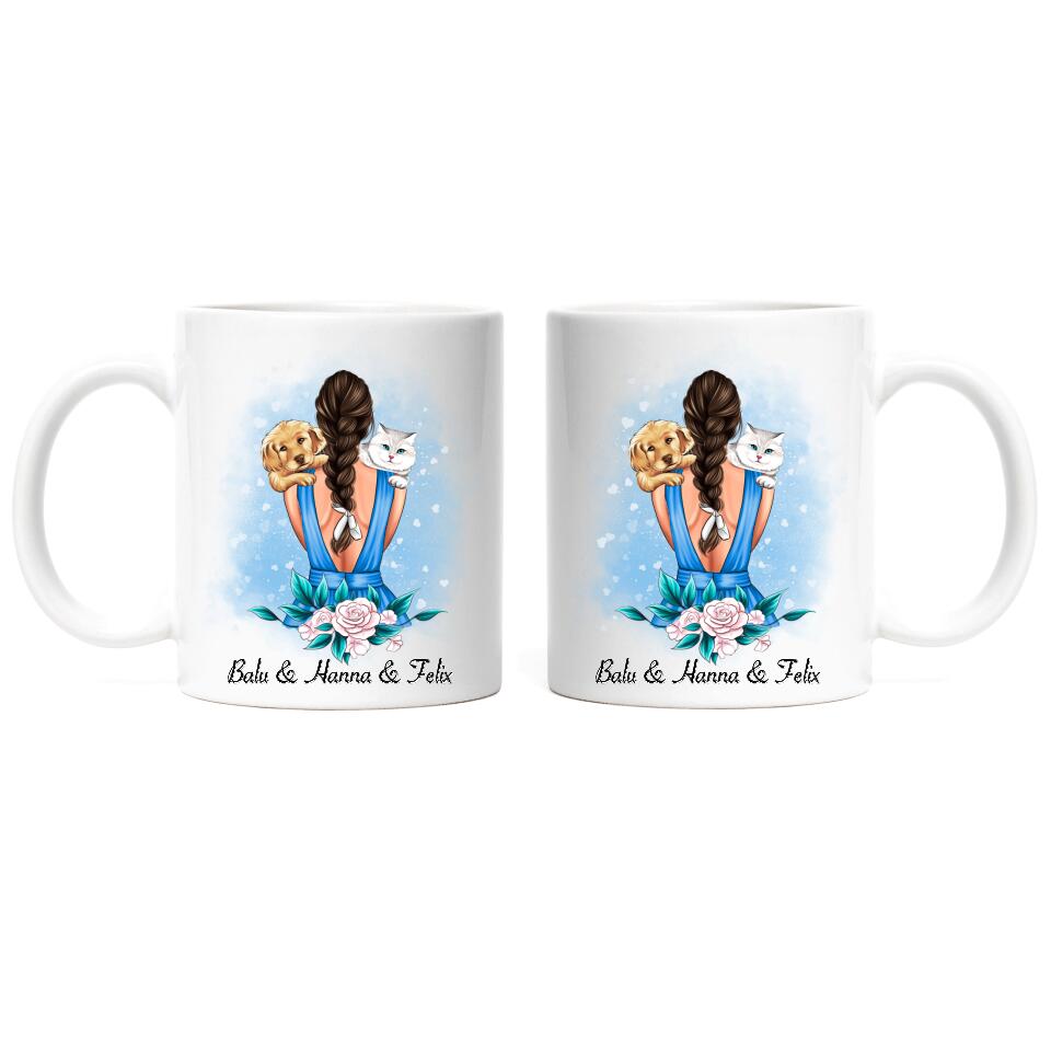 Haustier Tasse Hund und / oder Katze - Personalisiert - P10