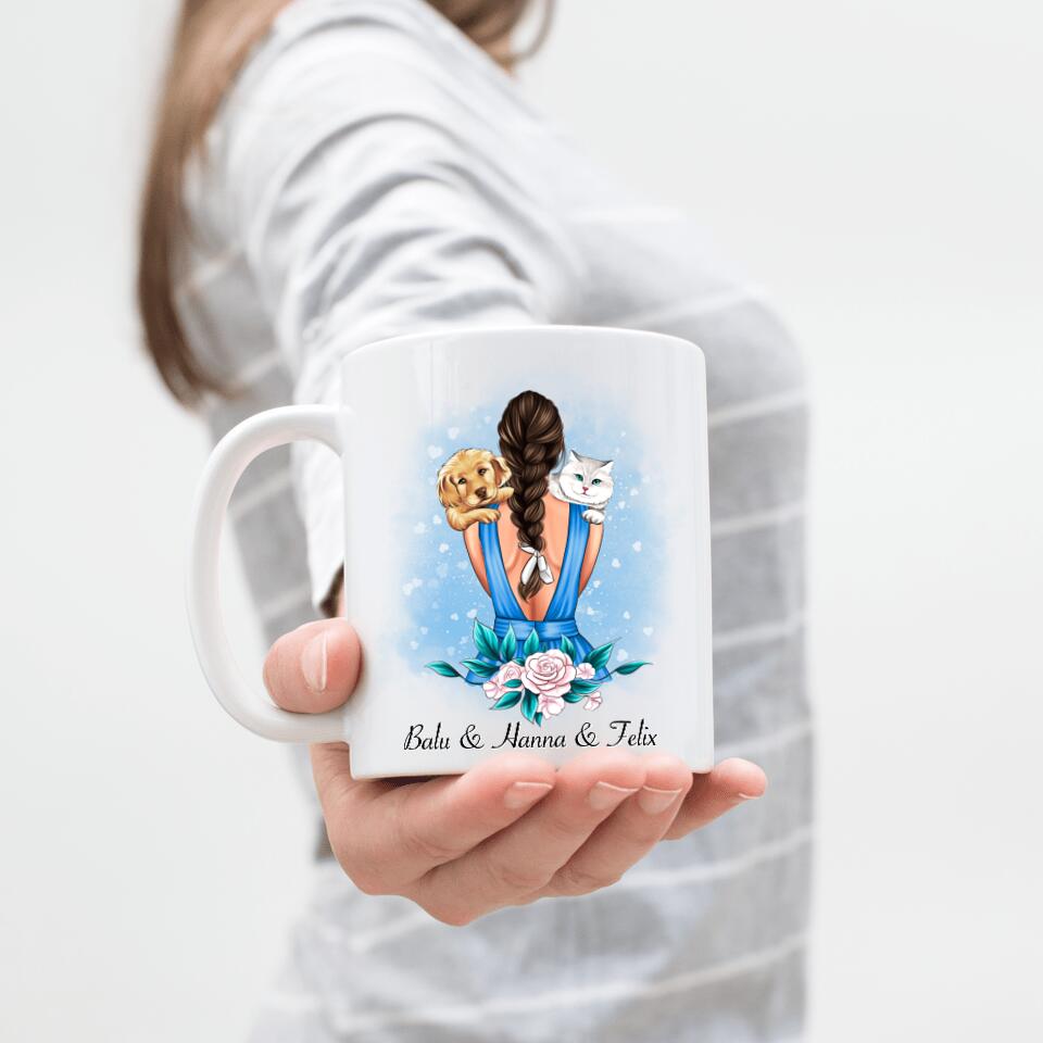 Haustier Tasse Hund und / oder Katze - Personalisiert - P10