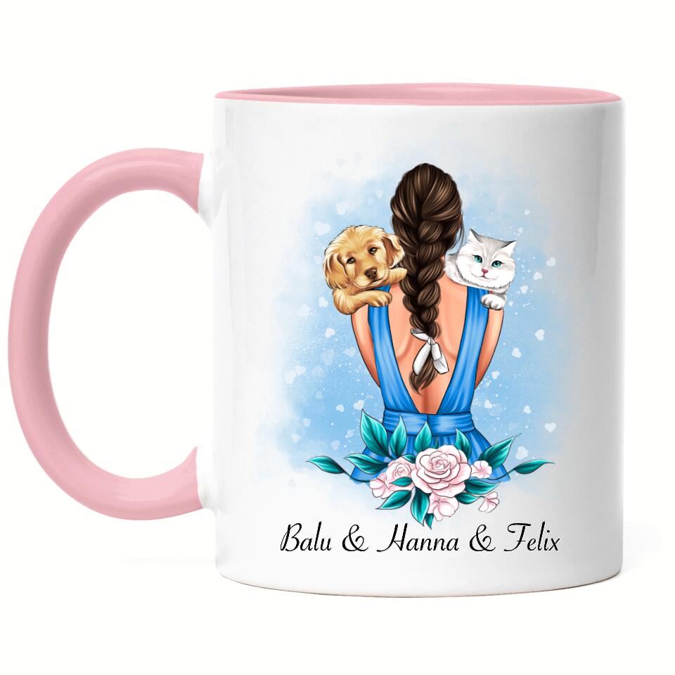 Haustier Tasse Hund und / oder Katze - Personalisiert - P10