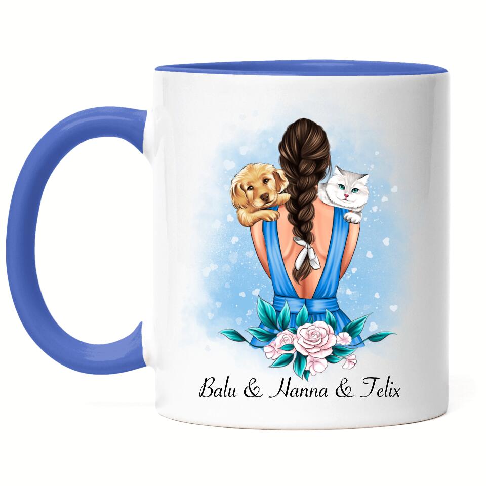 Haustier Tasse Hund und / oder Katze - Personalisiert - P10