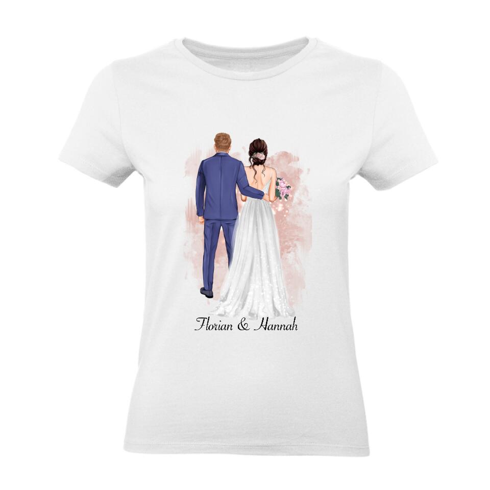 Braut & Bräutigam T-Shirt zur Hochzeit - H11