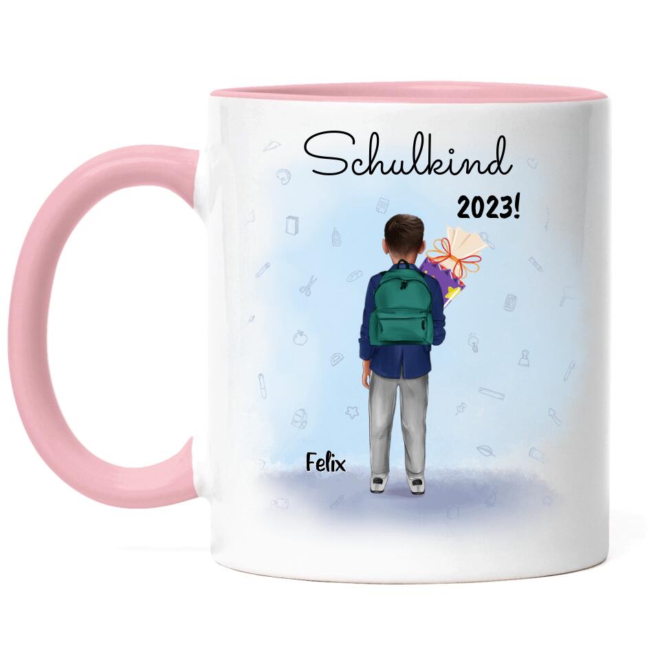 Schulkind Tasse Jungs - Personalisiert - E44