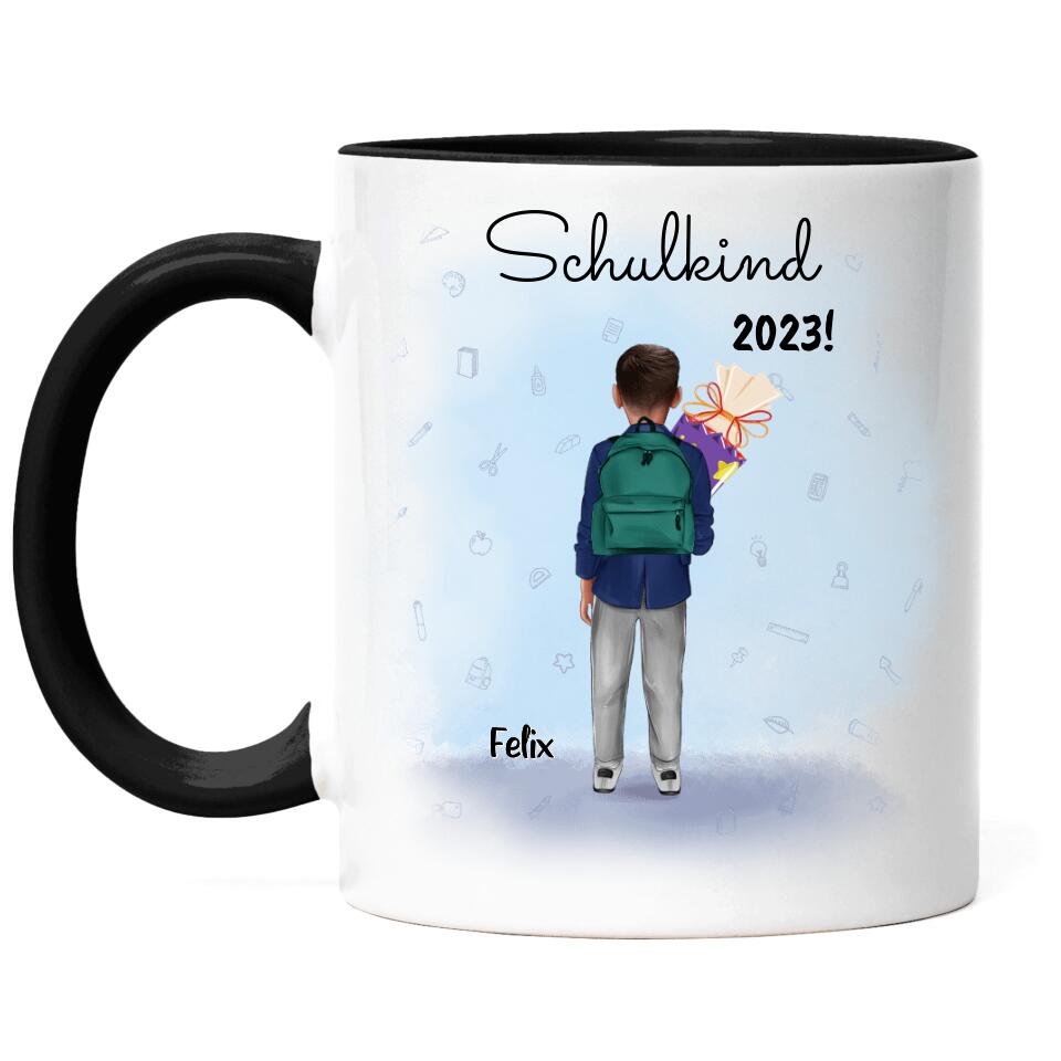 Schulkind Tasse Jungs - Personalisiert - E44