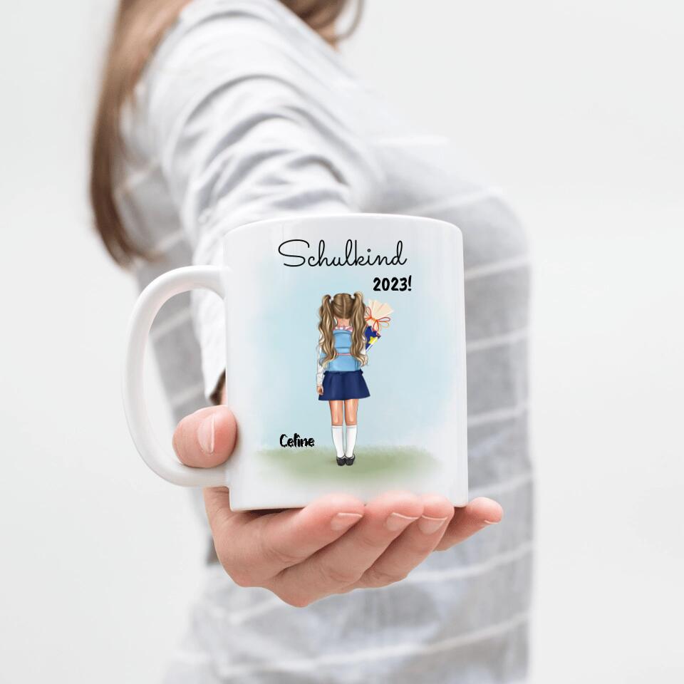 Schulkind Tasse Mädchen - Personalisiert - E44