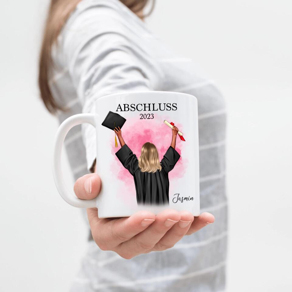 Abschluss Tasse Damen - Personalisiert - A23