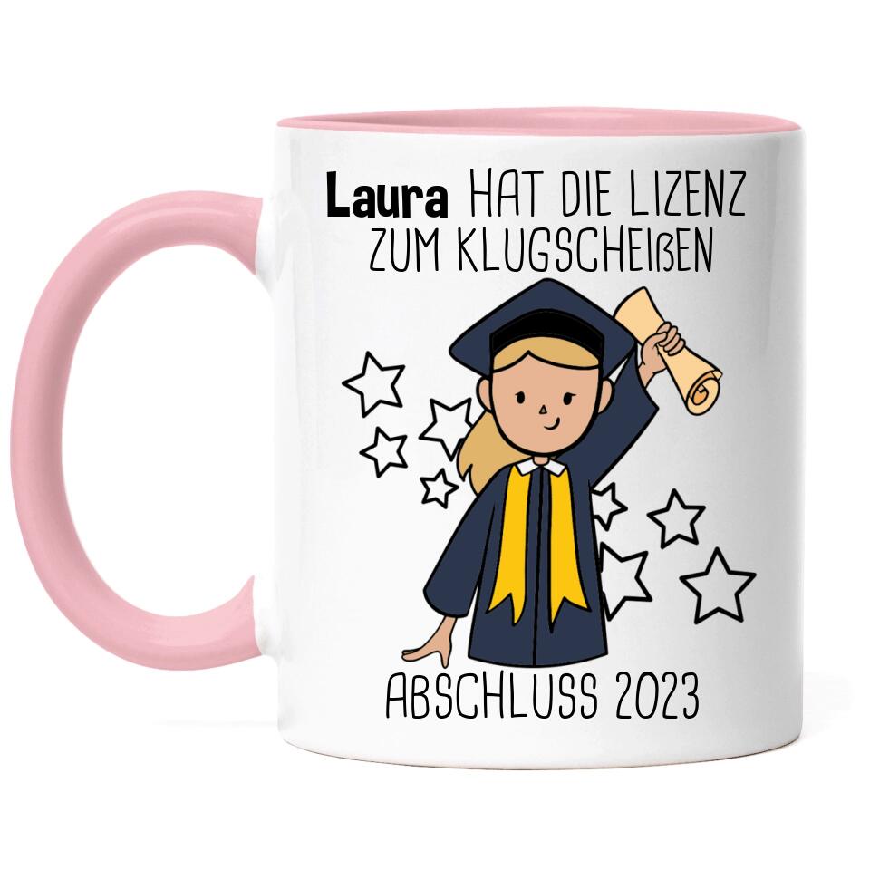 Abschluss Tasse Lizenz zum Klugscheißen Damen - A12