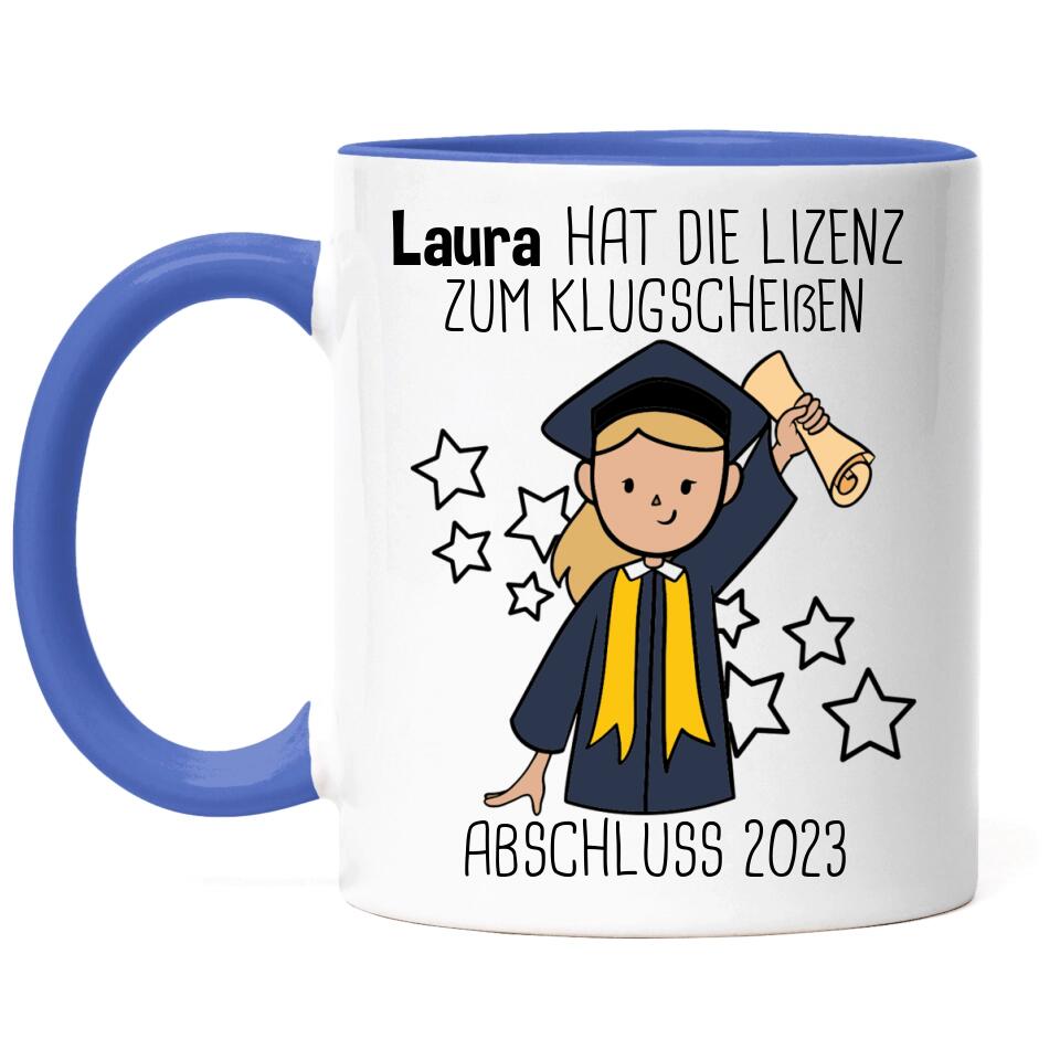 Abschluss Tasse Lizenz zum Klugscheißen Damen - A12