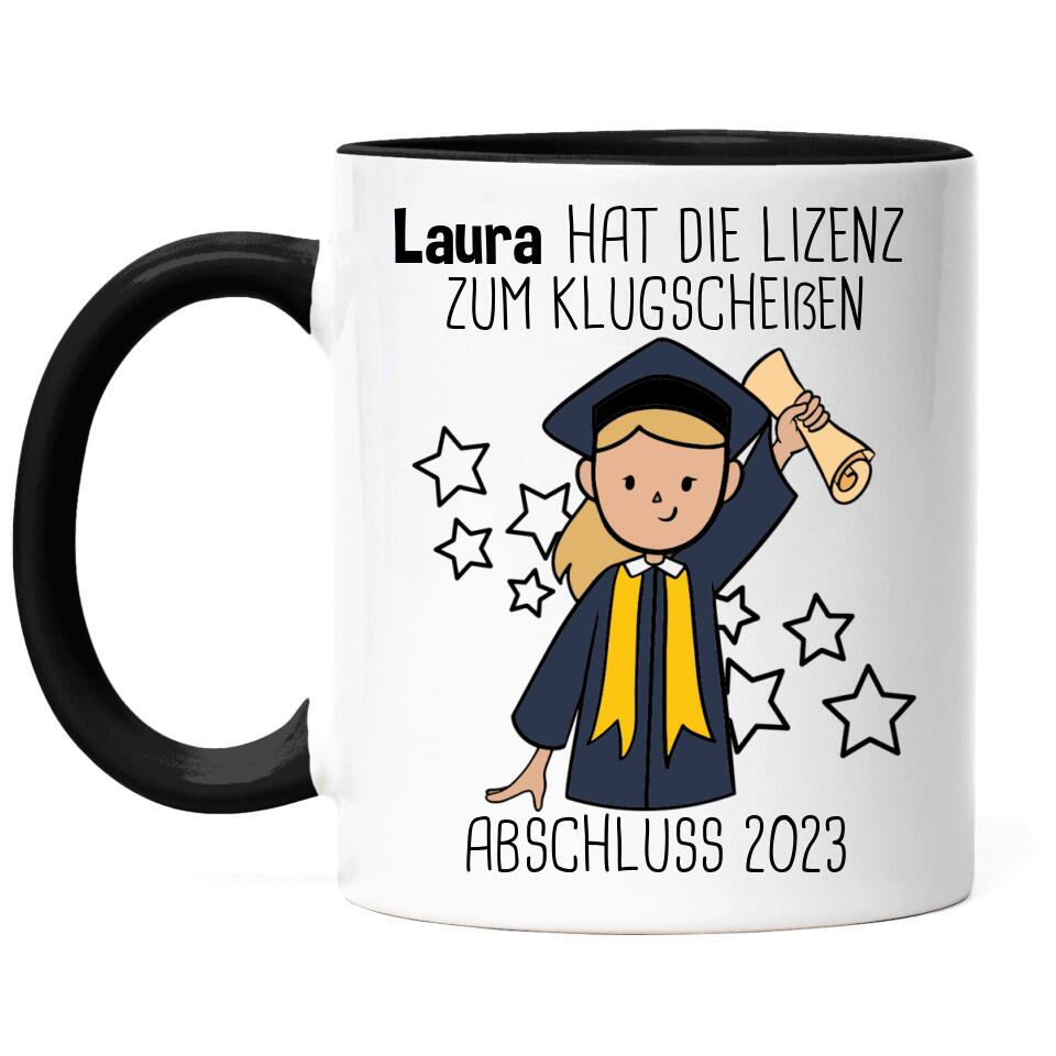 Abschluss Tasse Lizenz zum Klugscheißen Damen - A12