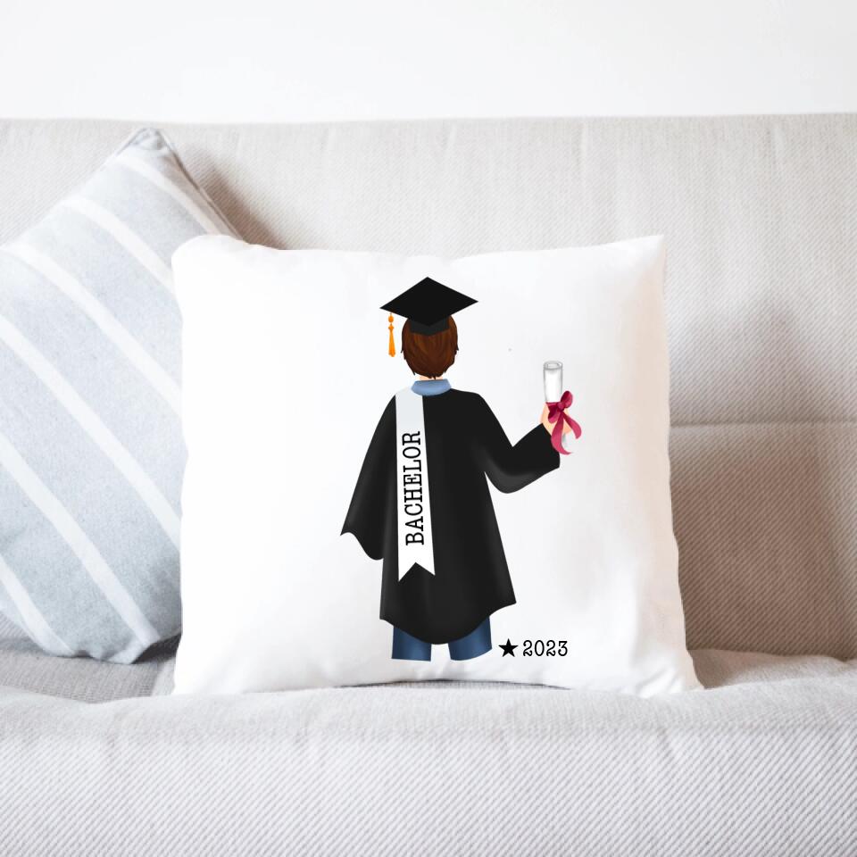 Abschluss Kissen Herren Bachelor Master - A19