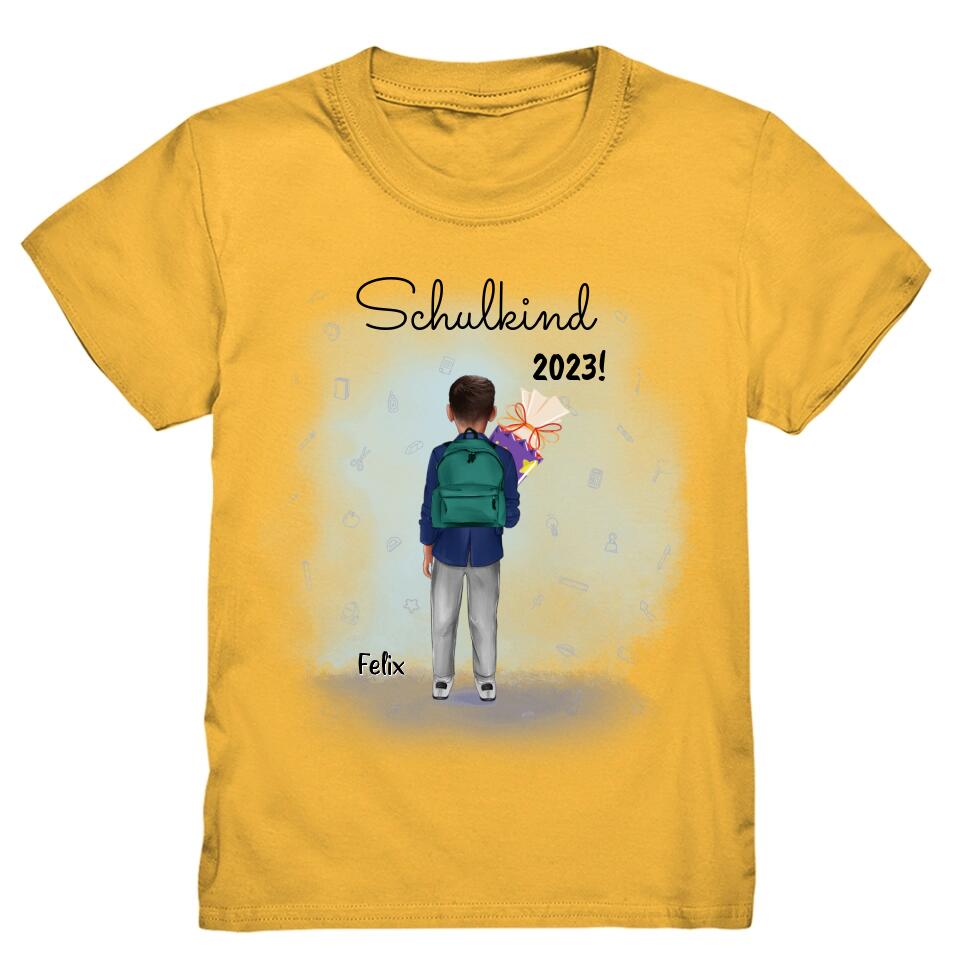 Schulkind T-Shirt Einschulung Jungs - Personalisiert - E44