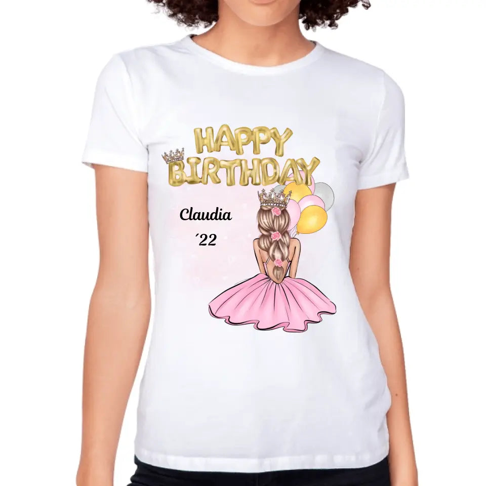 Geburtstag T-Shirt Mädchen Happy Birthday - K-150