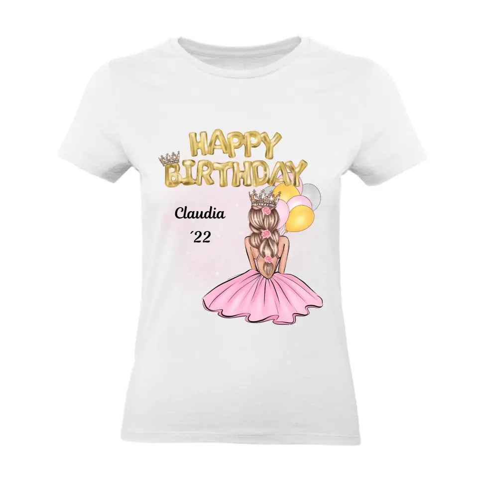 Geburtstag T-Shirt Mädchen Happy Birthday - K-150