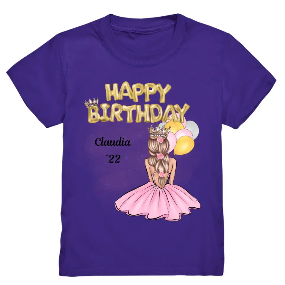 Geburtstag T-Shirt Mädchen Happy Birthday - K-150