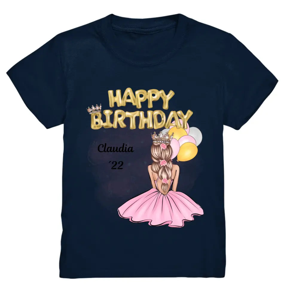 Geburtstag T-Shirt Mädchen Happy Birthday - K-150