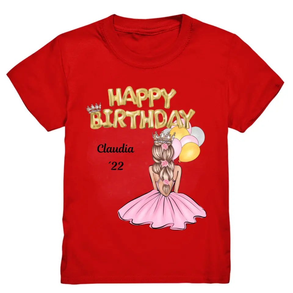 Geburtstag T-Shirt Mädchen Happy Birthday - K-150